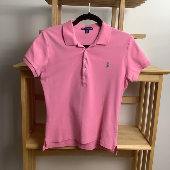 Polo Ralph Lauren Tops - POLO by Ralph Lauren Women’s Short Sleeve Preppy Pink Golf Shirt Size L